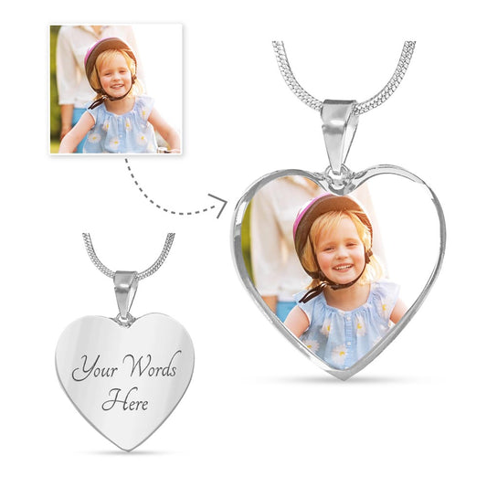 Personalized, Heart Necklace